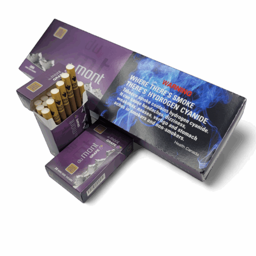 Du Mont Grape Cigarillos King Size – purple packaging, premium grape-infused tobacco with smooth, extended burn