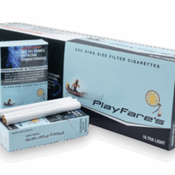PlayFare’s Ultra Light King Size Cigarettes – premium blue pack with sleek design, available from DartMart.se.